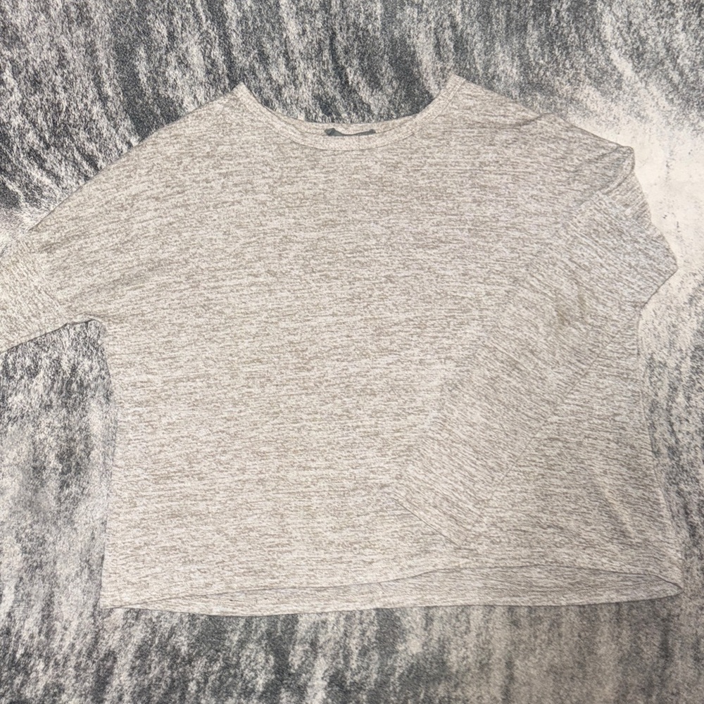 Heather Beige Long Sleeve Top